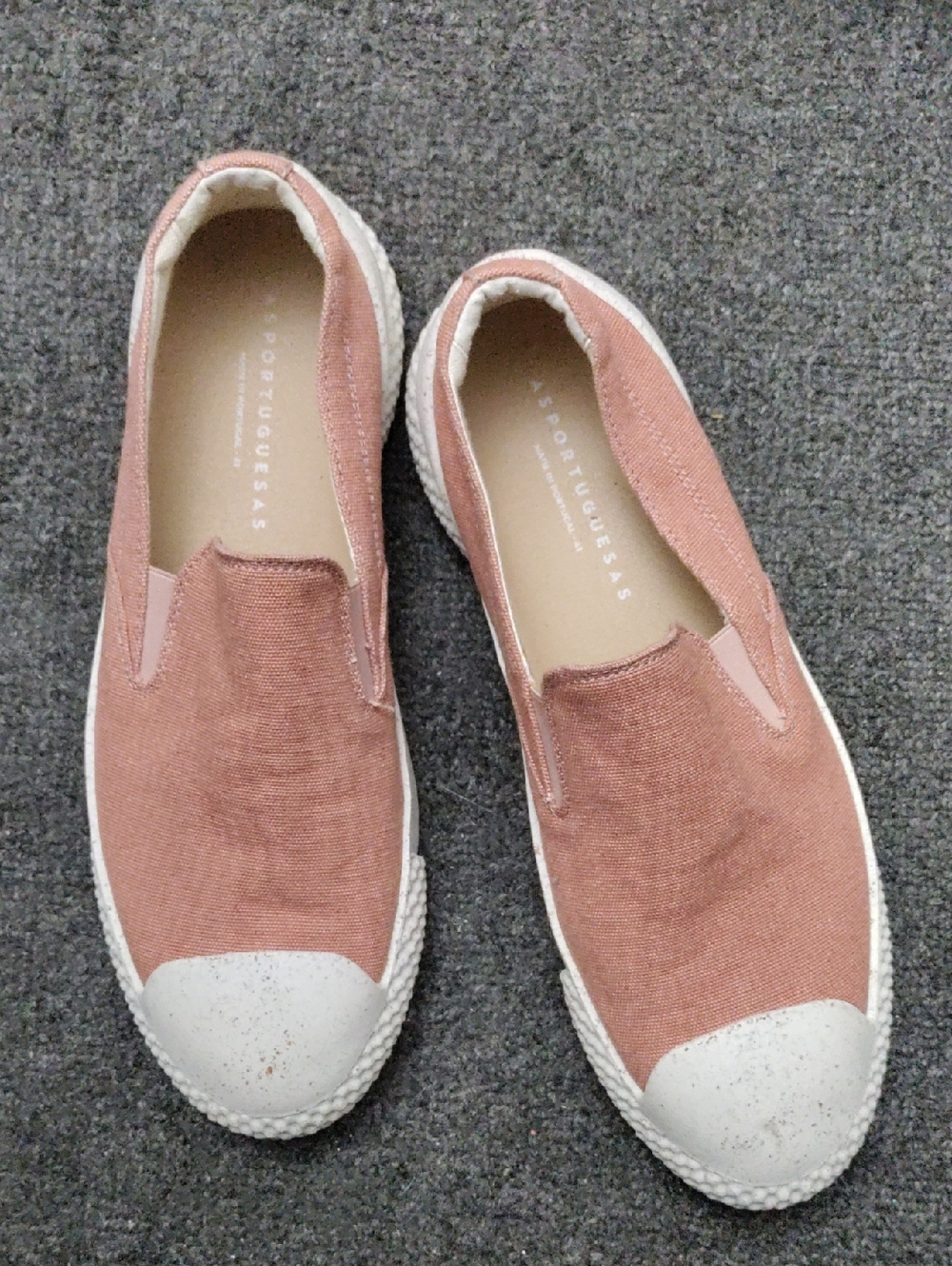 ASPORTUGUESAS Dusty Rose Canvas Slip-On Espadrille Sneakers